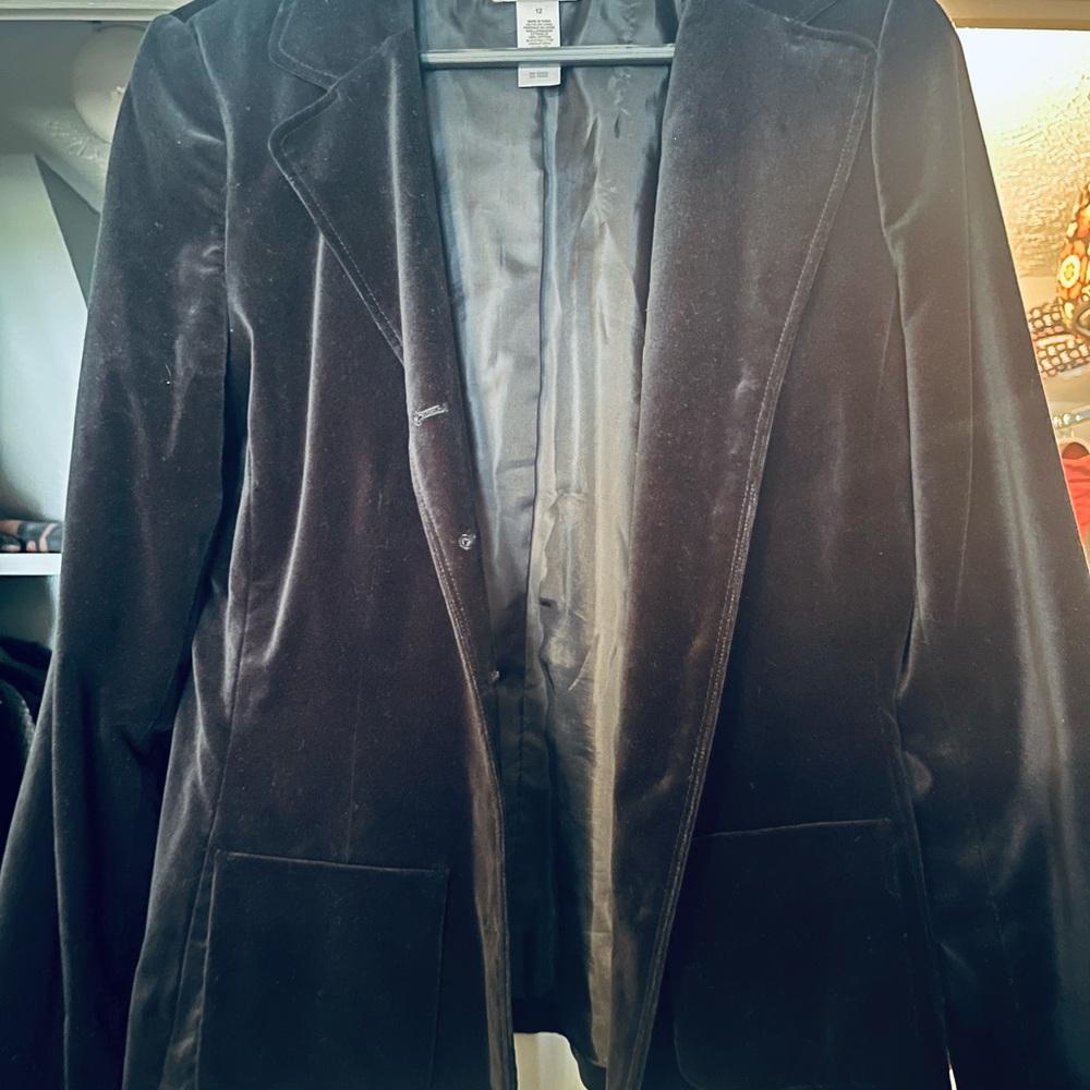 Villager Black Velvet Women's Blazer